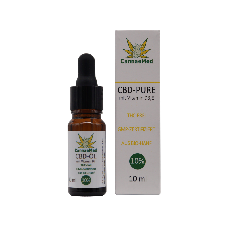 Ulei CBD 10% Izolat cu Vitamina E si D3 - Pure - Cannae Med