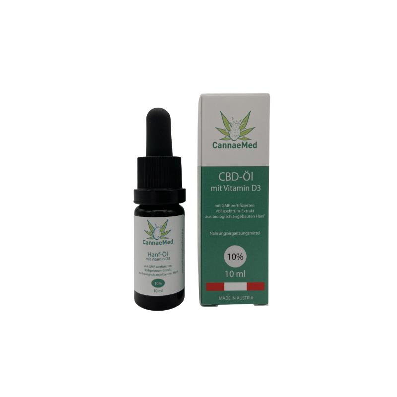 Ulei CBD 10% cu Vitamina D3, Full Spectrum - Cannae Med